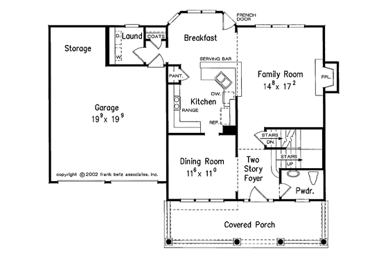 Floor Plan - Main Floor for Country House Plan #927-689 - 4 bed, 2.5 bath