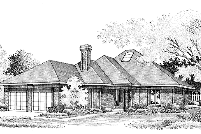 Home Plan - Prairie Exterior - Front Elevation Plan #45-384