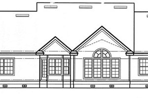 Exterior - Rear Elevation for Craftsman House Plan #417-797 - 3 bed, 2 bath