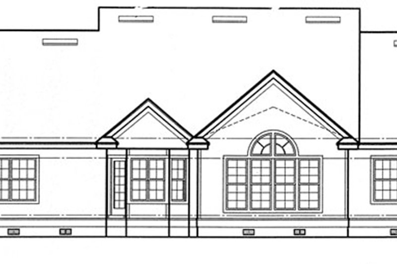 Home Plan - Exterior - Rear Elevation for Craftsman House Plan #417-797 - 3 bed, 2 bath