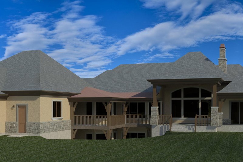 Dream House Plan - Exterior - Rear Elevation for European House Plan #920-77 - 4 bed, 4 bath