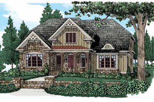 Country Exterior - Front Elevation Plan #927-522