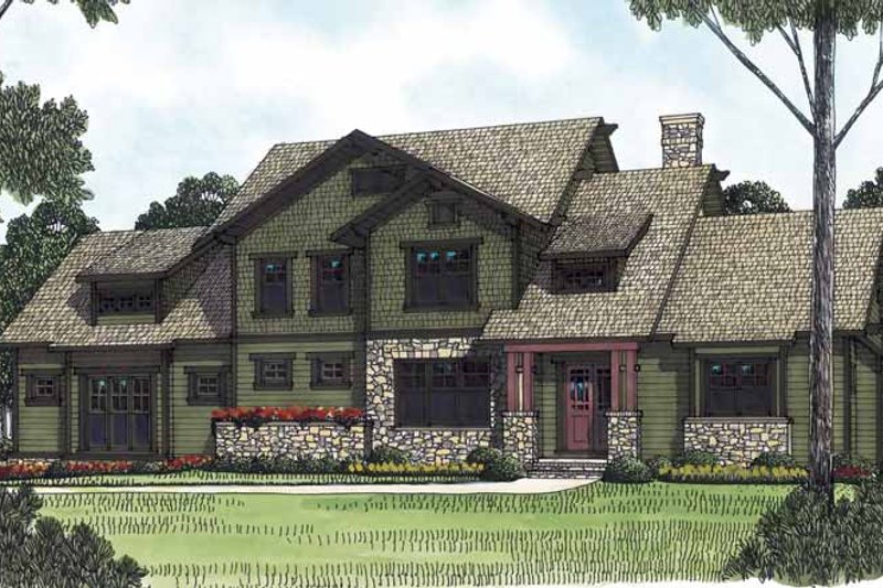 Dream House Plan - Craftsman Exterior - Front Elevation Plan #453-559