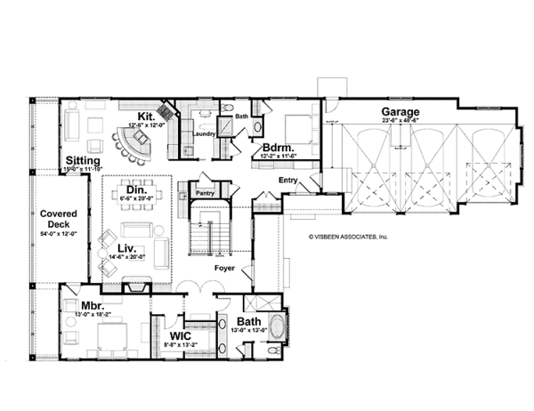 Craftsman Floor Plan - Main Floor Plan #928-221