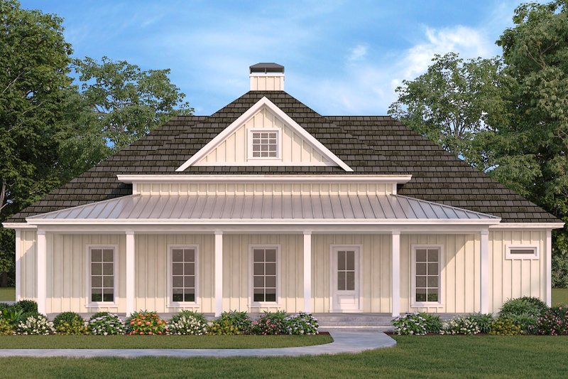 House Blueprint - Farmhouse Exterior - Front Elevation Plan #45-635