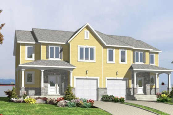 Exterior - Front Elevation for Country House Plan #138-256 - 3 bed, 1.5 bath