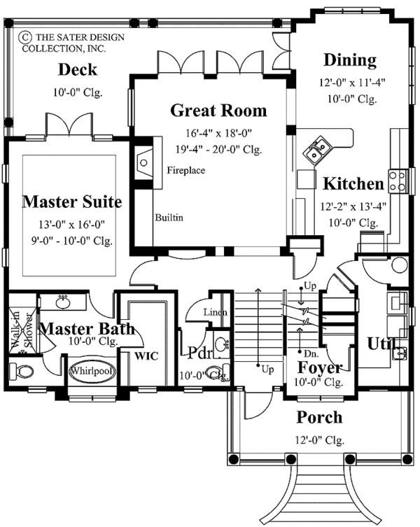 House Blueprint - Mediterranean Floor Plan - Main Floor Plan #930-116