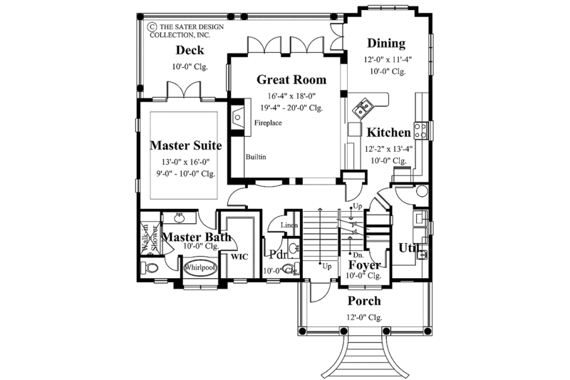 Architectural House Design - Floor Plan - Main Floor for Mediterranean House Plan #930-116 - 3 bed, 3.5 bath