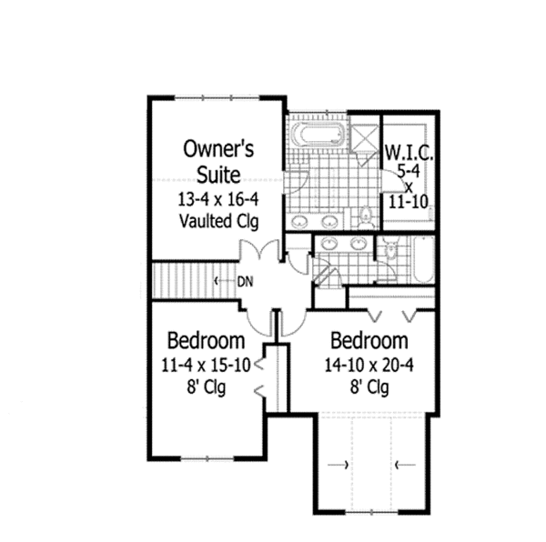 Dream House Plan - Traditional Floor Plan - Upper Floor Plan #51-1092