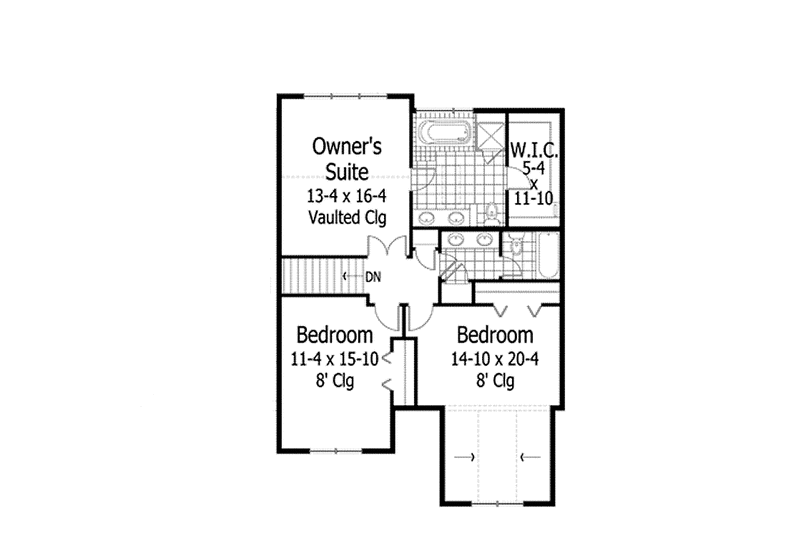 Home Plan - Floor Plan - Upper Floor for Traditional House Plan #51-1092 - 3 bed, 2.5 bath