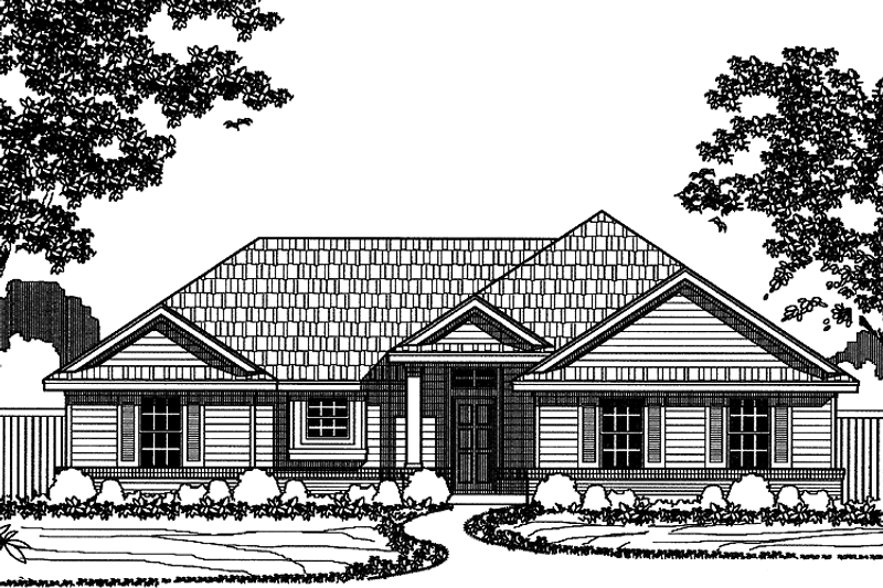 Dream House Plan - Exterior - Front Elevation 3 for Ranch House Plan #946-13 - 3 bed, 2 bath