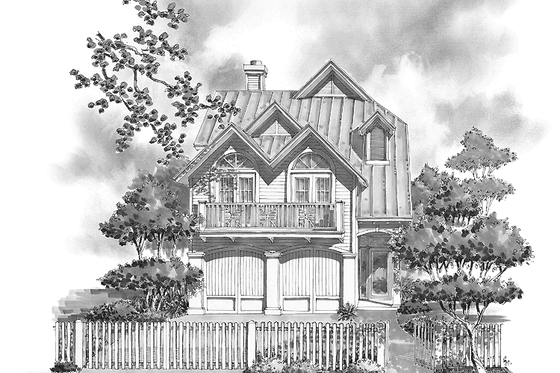 Exterior - Front Elevation 3 for Country House Plan #930-81 - 3 bed, 2.5 bath