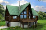 Log Style House Plan - 2 Beds 2.5 Baths 1568 Sq/Ft Plan #124-951 