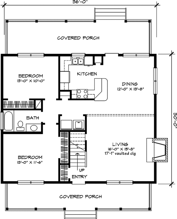 House Design - Country Floor Plan - Main Floor Plan #140-169