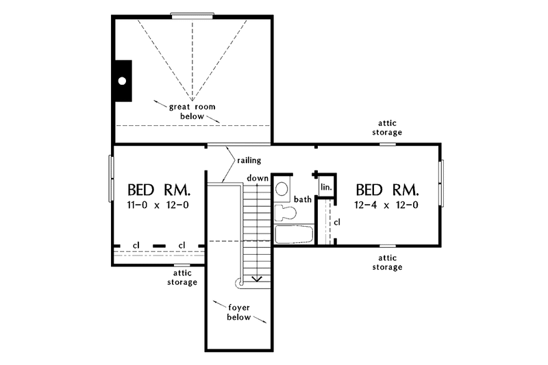 Home Plan - Floor Plan - Upper Floor for Classical House Plan #929-707 - 3 bed, 2.5 bath