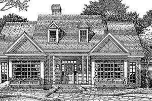 Dream House Plan - Country Exterior - Front Elevation Plan #985-16