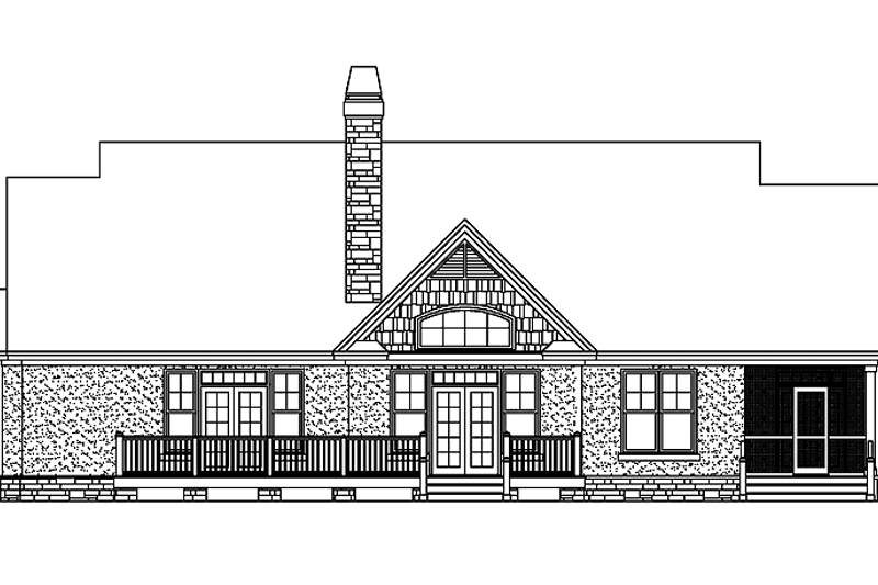 House Plan Design - Exterior - Rear Elevation for Craftsman House Plan #929-426 - 3 bed, 2 bath