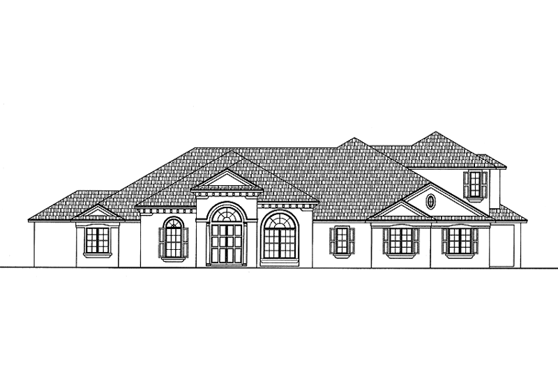 House Blueprint - Mediterranean Exterior - Front Elevation Plan #999-133