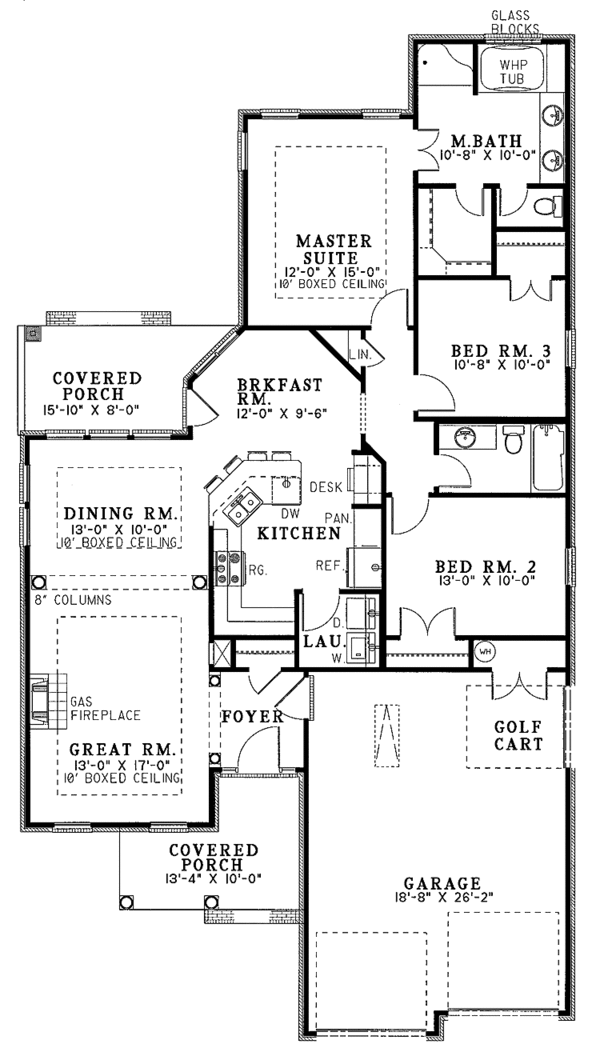 Architectural House Design - Country Floor Plan - Main Floor Plan #17-2653
