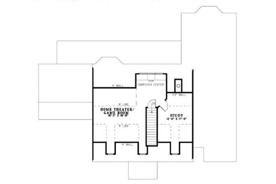 Floor Plan - Other Floor for Country House Plan #17-2352 - 3 bed, 2 bath