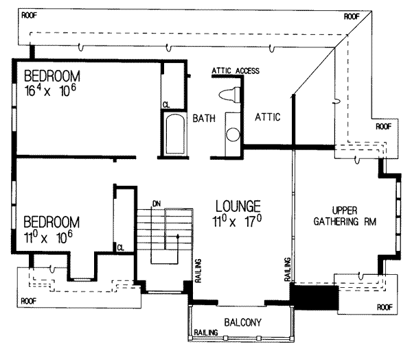Home Plan - Cottage Floor Plan - Upper Floor Plan #72-316