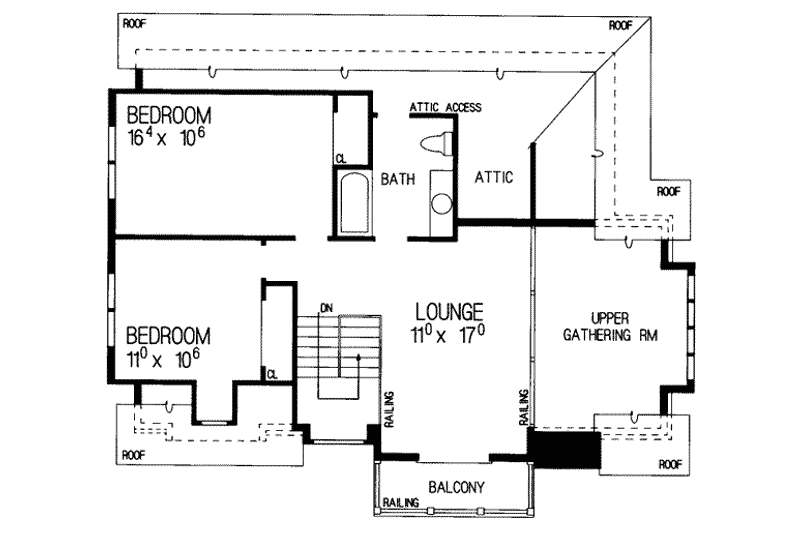 Dream House Plan - Floor Plan - Upper Floor for Cottage House Plan #72-316 - 3 bed, 2 bath