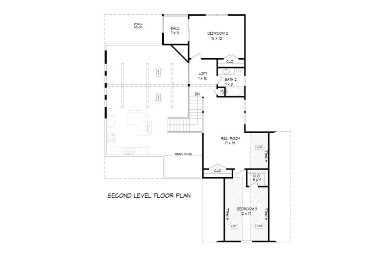 Architectural House Design - Floor Plan - Upper Floor for Traditional House Plan #932-418 - 3 bed, 2.5 bath