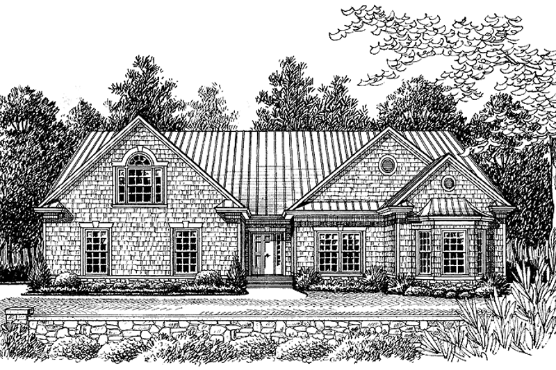 Home Plan - Exterior - Front Elevation 3 for Ranch House Plan #453-386 - 2 bed, 2 bath