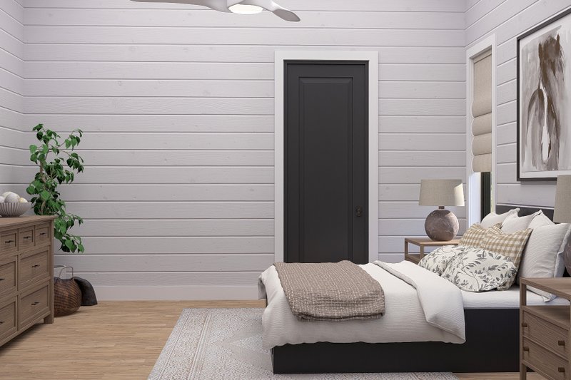 Dream House Plan - Interior - Master Bedroom 1 for Barndominium House Plan #455-405 - 2 bed, 2 bath