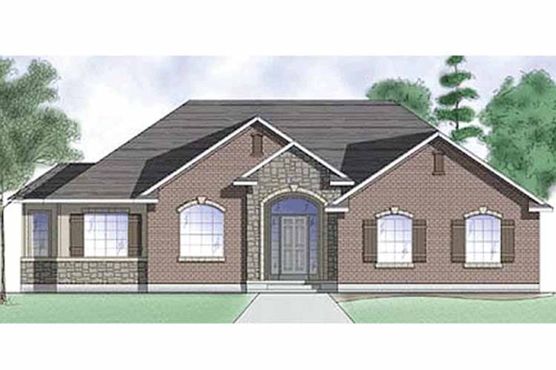Home Plan - Exterior - Front Elevation 3 for Traditional House Plan #945-7 - 3 bed, 2.5 bath