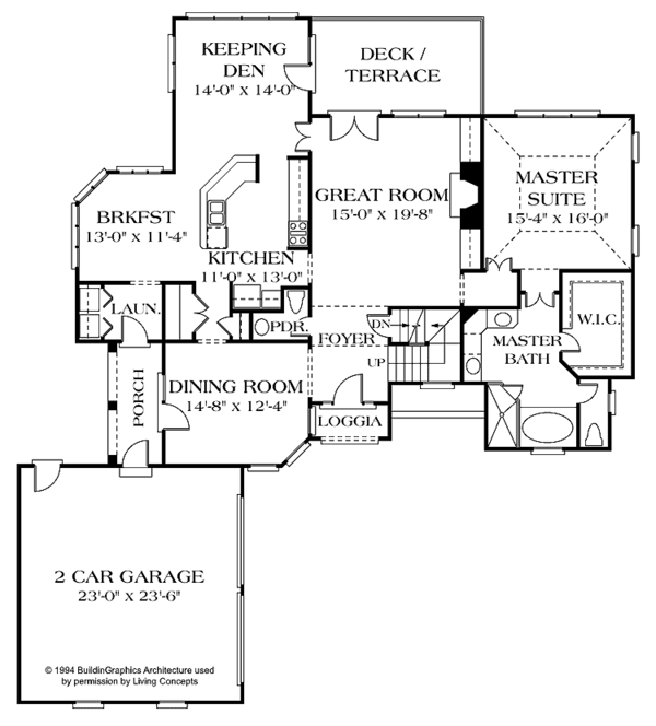 Dream House Plan - European Floor Plan - Main Floor Plan #453-115