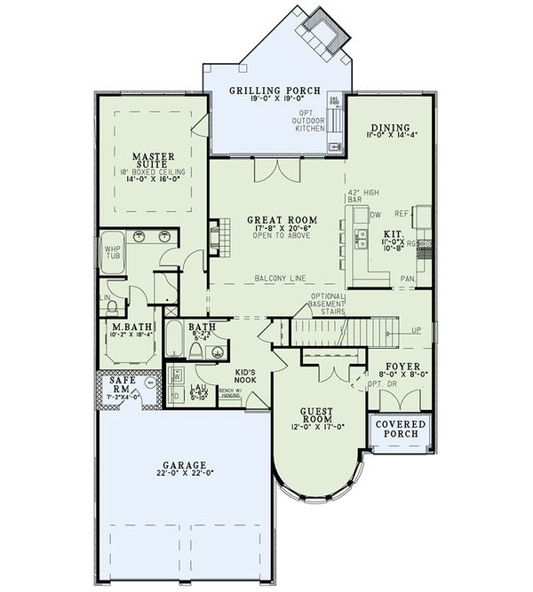 Home Plan - European Floor Plan - Main Floor Plan #17-2547