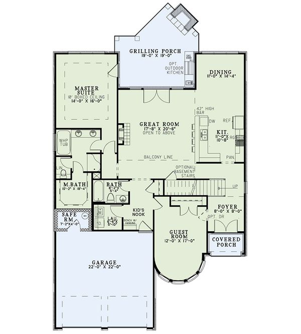 European Floor Plan - Main Floor Plan #17-2547