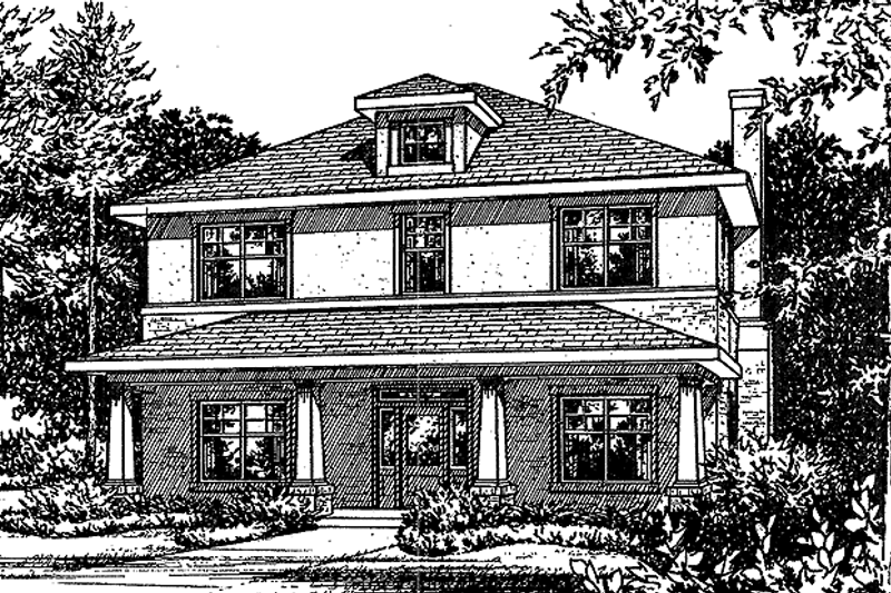Architectural House Design - Craftsman Exterior - Front Elevation Plan #472-186