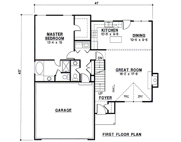 Traditional Floor Plan - Main Floor Plan #67-689