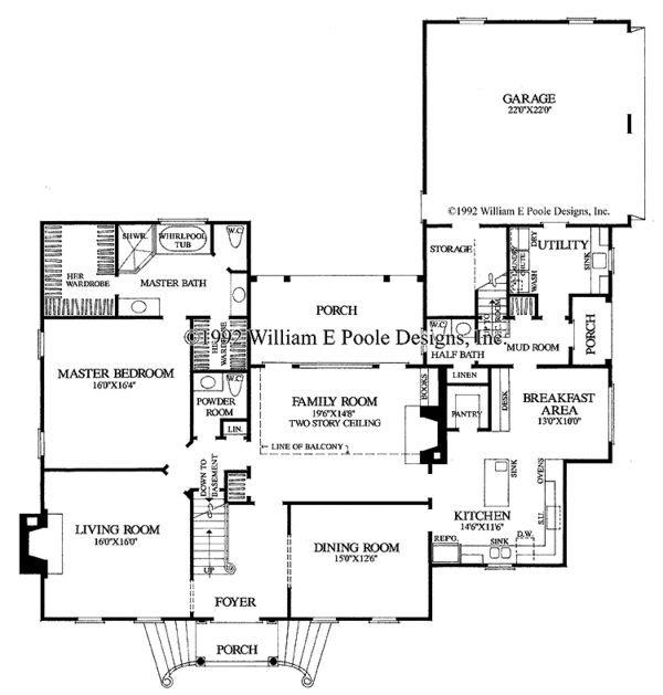 Home Plan - Colonial Floor Plan - Main Floor Plan #137-353