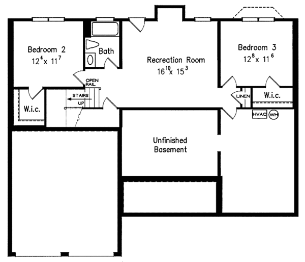 House Design - Craftsman Floor Plan - Lower Floor Plan #927-173
