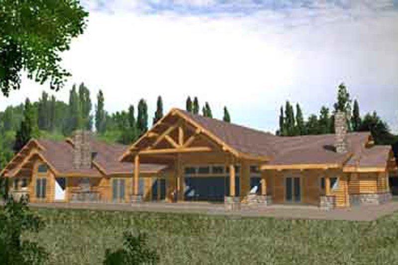 Dream House Plan - Exterior - Rear Elevation for Craftsman House Plan #117-373 - 4 bed, 4 bath