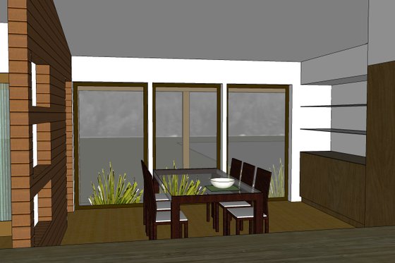 Interior - Dining Room for Modern House Plan #519-2 - 3 bed, 2 bath