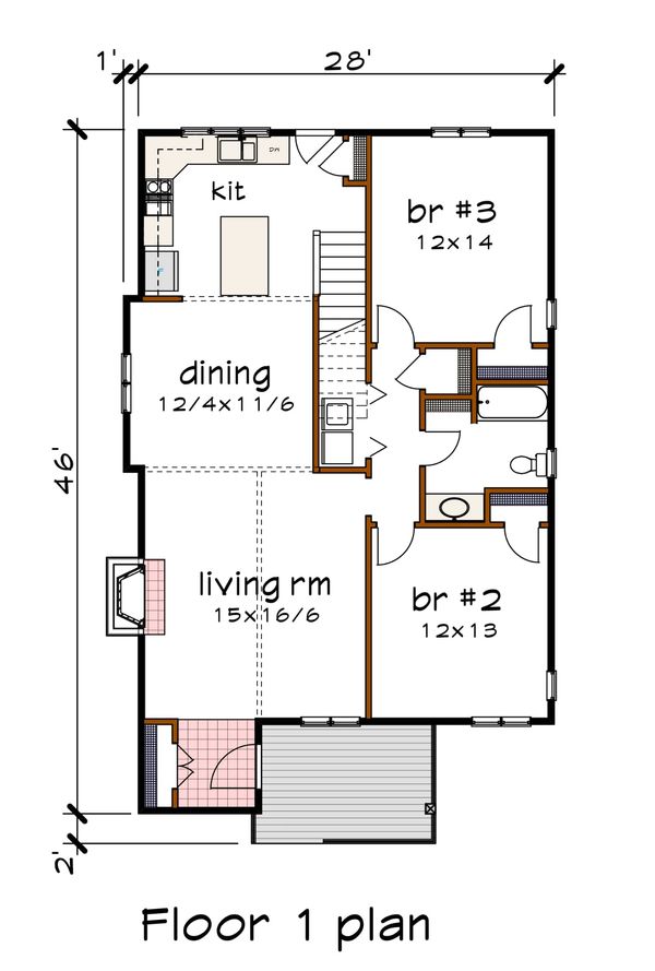 House Blueprint - Modern Floor Plan - Main Floor Plan #79-302