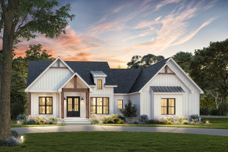 House Design - Exterior - Front Elevation 2 for Farmhouse House Plan #430-407 - 3 bed, 2 bath