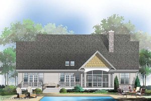 Exterior - Rear Elevation for Country House Plan #929-49 - 3 bed, 2.5 bath