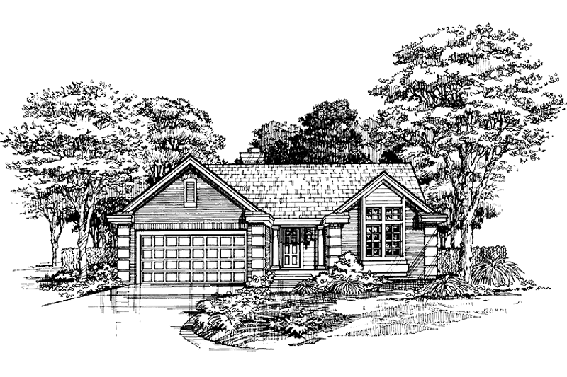 Architectural House Design - Ranch Exterior - Front Elevation Plan #320-749