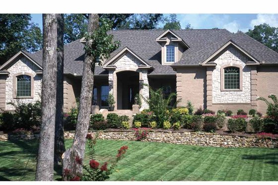 Exterior - Front Elevation 3 for Contemporary House Plan #17-2826 - 3 bed, 4 bath