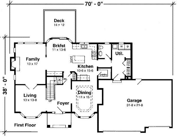 Traditional Floor Plan - Main Floor Plan #312-393