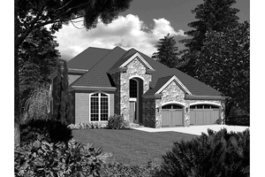Country Exterior - Front Elevation Plan #48-841