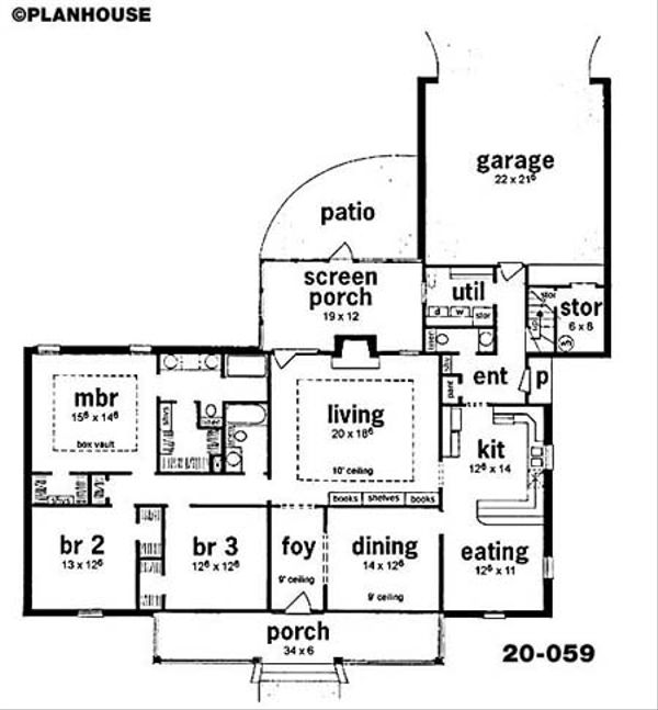 Country Floor Plan - Main Floor Plan #36-182