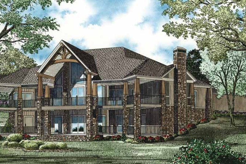 Architectural House Design - Exterior - Rear Elevation for Traditional House Plan #17-3302 - 4 bed, 4.5 bath