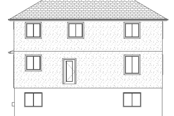 Exterior - Rear Elevation 1 for Traditional House Plan #1060-7 - 5 bed, 3.5 bath