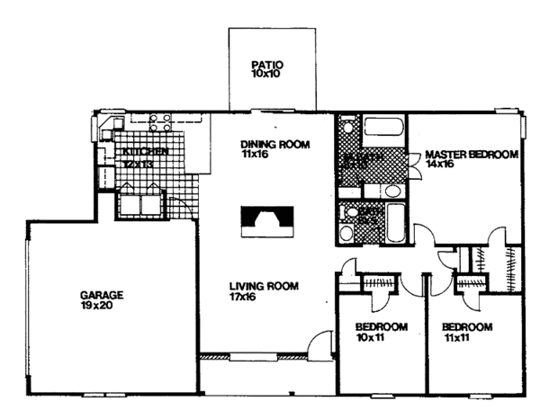 Architectural House Design - Ranch Floor Plan - Main Floor Plan #30-325